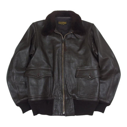 The REAL McCOY'S ザリアルマッコイズ 旧マッコイ j.a.dubow 実名復刻 G-1 レザー フライト ジャケット MIL-J-7823 ブラウン系 36【中古】