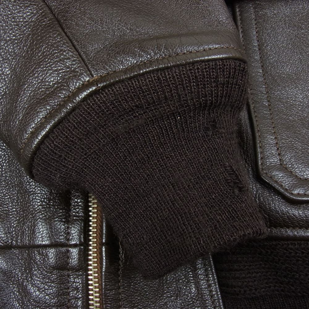 The REAL McCOY'S ザリアルマッコイズ 旧マッコイ j.a.dubow 実名復刻 G-1 レザー フライト ジャケット MIL-J-7823 ブラウン系 36【中古】