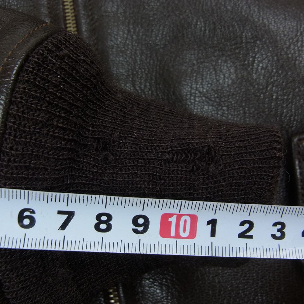 The REAL McCOY'S ザリアルマッコイズ 旧マッコイ j.a.dubow 実名復刻 G-1 レザー フライト ジャケット MIL-J-7823 ブラウン系 36【中古】