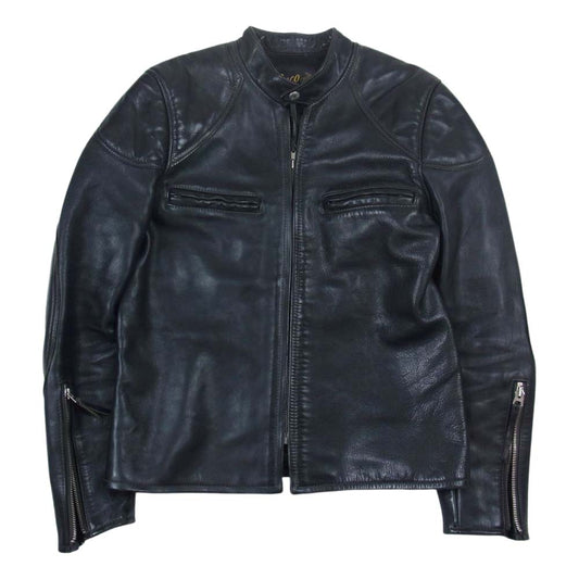 The REAL McCOY'S ザリアルマッコイズ J-100 BUCO SINGLE RIDER'S JACKET ブコ シングルライダース ジャケット ホースハイド 馬革 ブラック系 36【中古】
