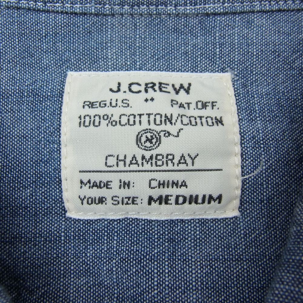 J.CREW ジェイクルー シャンブレー 長袖  シャツ インディゴブルー系 M【中古】