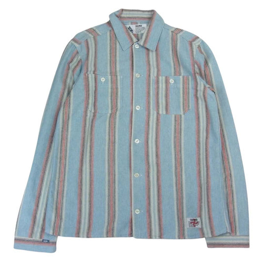 CHALLENGER チャレンジャー CLG-SH010-011 コットン ストライプ 長袖 シャツ ブルー系 M【中古】