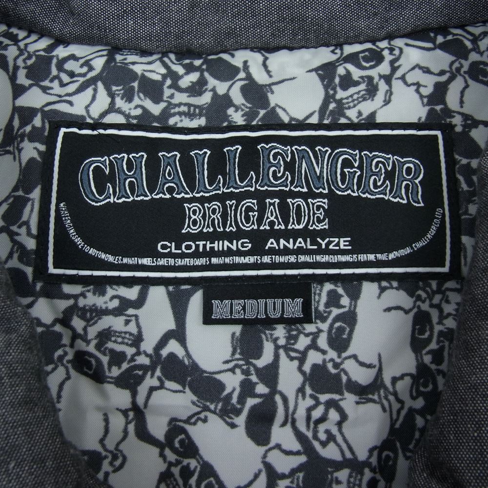 CHALLENGER チャレンジャー CLG-JK012-016 中綿 ロゴワッペン ベスト グレー系 M【中古】