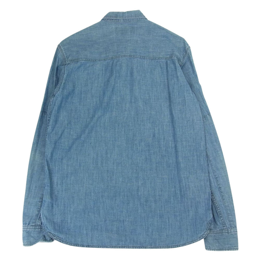 NEIGHBORHOOD ネイバーフッド 112ARNH-SHM06 MONTEREY/C-SHIRT LS 刺繍 シャンブレー シャツ コンチョボタン 長袖  インディゴブルー系 M【中古】