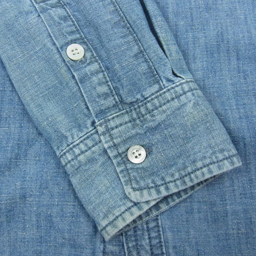 NEIGHBORHOOD ネイバーフッド 112ARNH-SHM06 MONTEREY/C-SHIRT LS 刺繍 シャンブレー シャツ コンチョボタン 長袖  インディゴブルー系 M【中古】