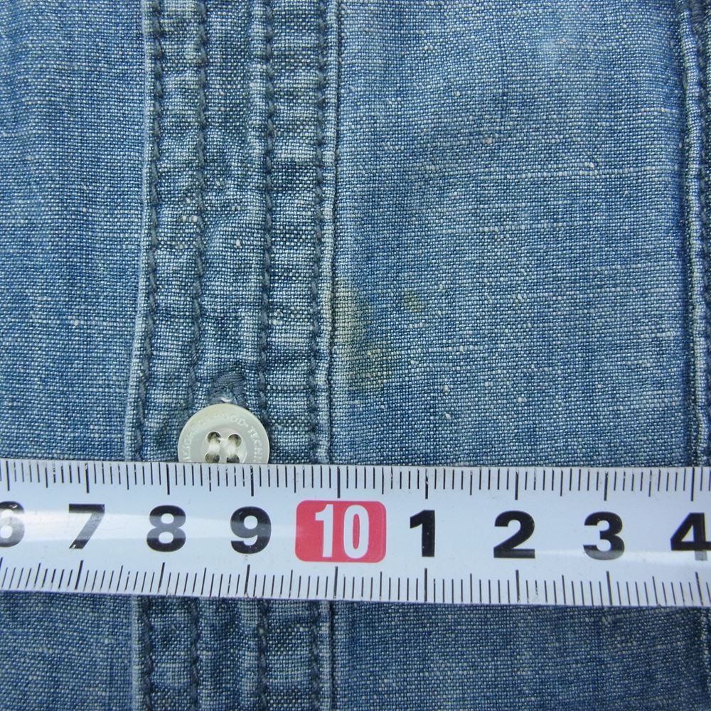 NEIGHBORHOOD ネイバーフッド 112ARNH-SHM06 MONTEREY/C-SHIRT LS 刺繍 シャンブレー シャツ コンチョボタン 長袖  インディゴブルー系 M【中古】