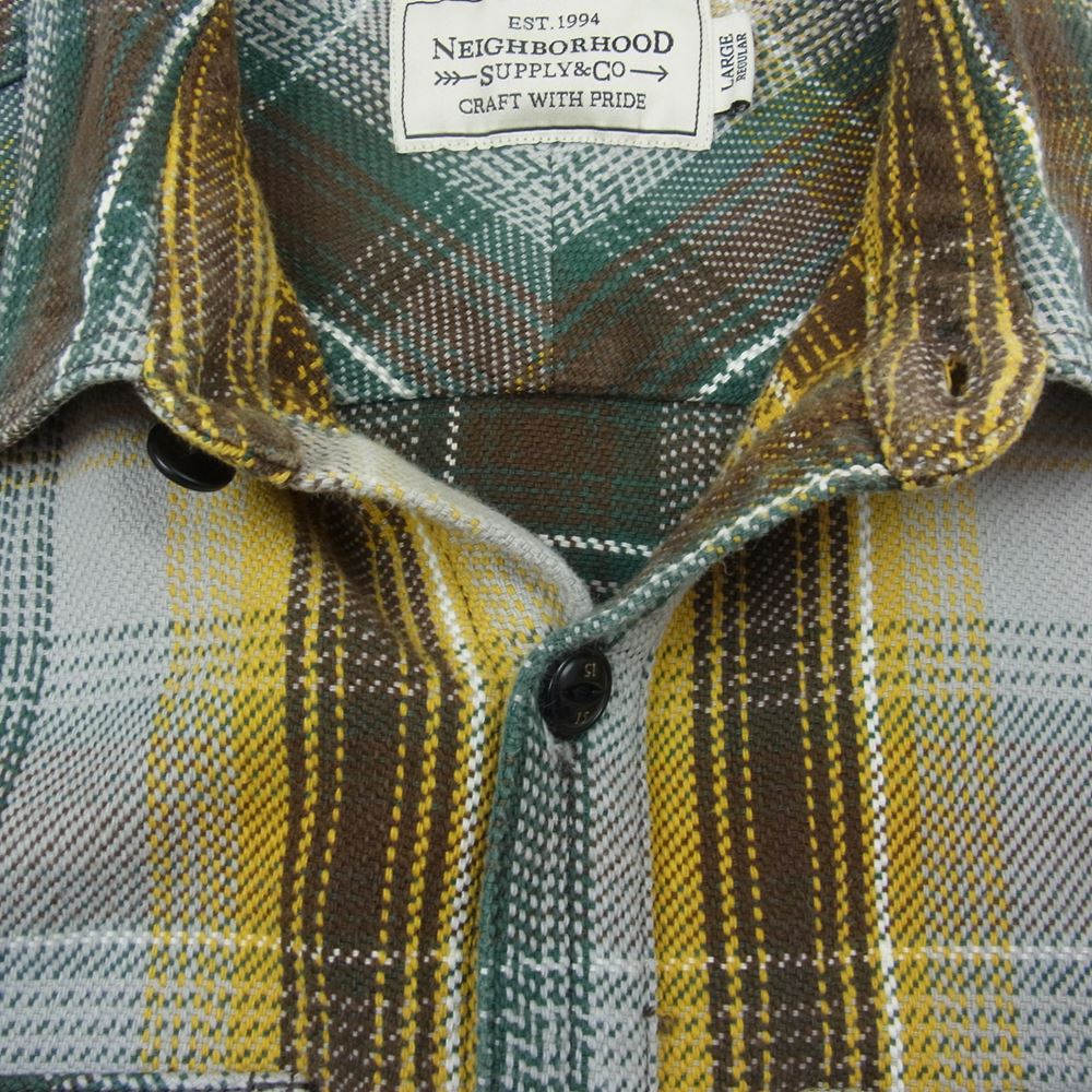 NEIGHBORHOOD ネイバーフッド 142ARNH-SHM01 CABELLA C-SHIRT LS チェック柄 ヘビーウェイト 長袖 シャツ マルチカラー系 L【中古】