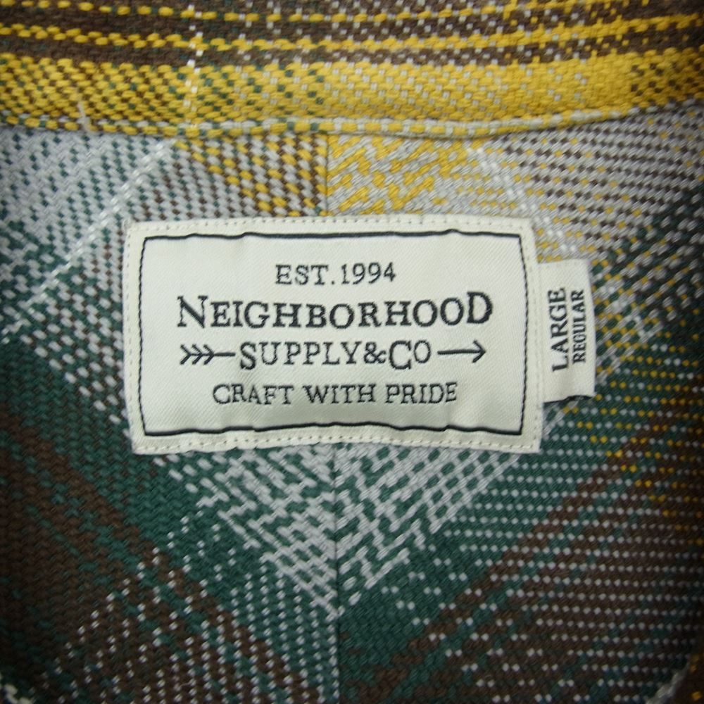 NEIGHBORHOOD ネイバーフッド 142ARNH-SHM01 CABELLA C-SHIRT LS チェック柄 ヘビーウェイト 長袖 シャツ マルチカラー系 L【中古】