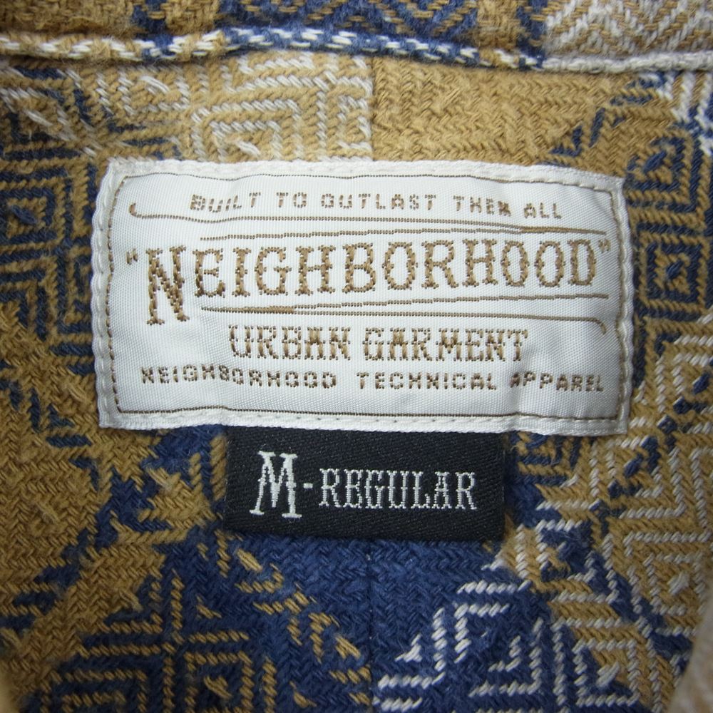 NEIGHBORHOOD ネイバーフッド 19SS 131ARNH-SHM02 CABELLA/C-SHIRT.LS LS チェック柄 ヘビーウェイト 長袖 シャツ ベージュ系 M【中古】