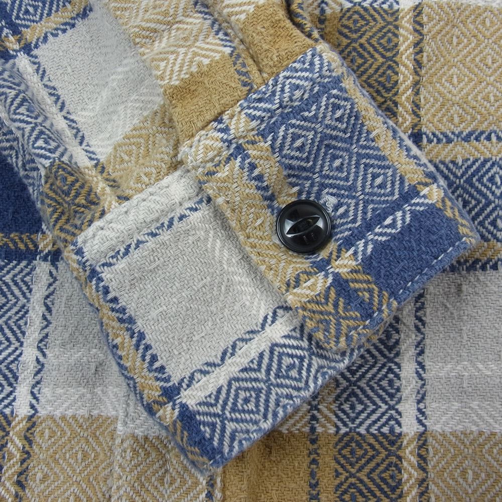 NEIGHBORHOOD ネイバーフッド 19SS 131ARNH-SHM02 CABELLA/C-SHIRT.LS LS チェック柄 ヘビーウェイト 長袖 シャツ ベージュ系 M【中古】