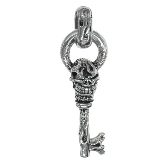 STARLIN GEAR スターリンギア ギャラ付 Flaming Skeleton Key w/dia 0.12ct ダイヤ フレーミング スケルトン キー ペンダント トップ チャーム シルバー系【中古】