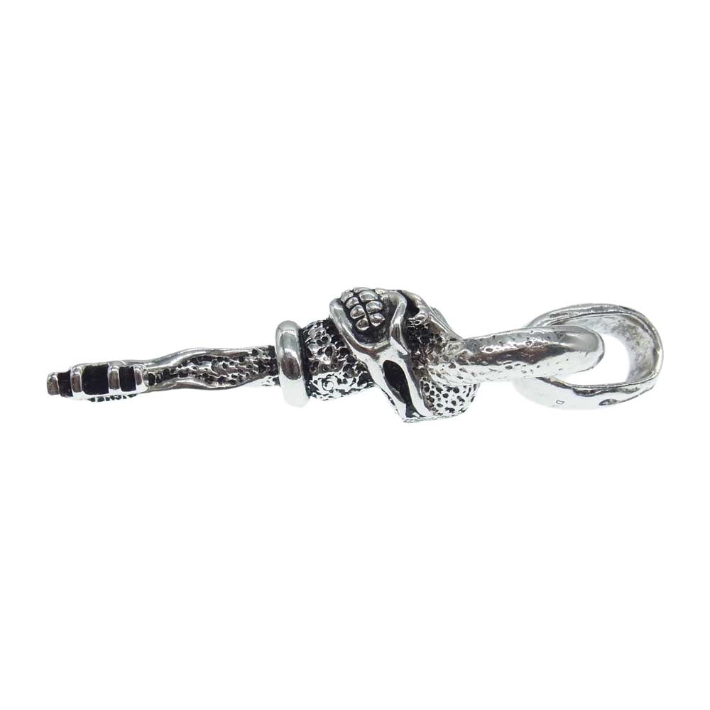 STARLIN GEAR スターリンギア ギャラ付 Flaming Skeleton Key w/dia 0.12ct ダイヤ フレーミング スケルトン キー ペンダント トップ チャーム シルバー系【中古】