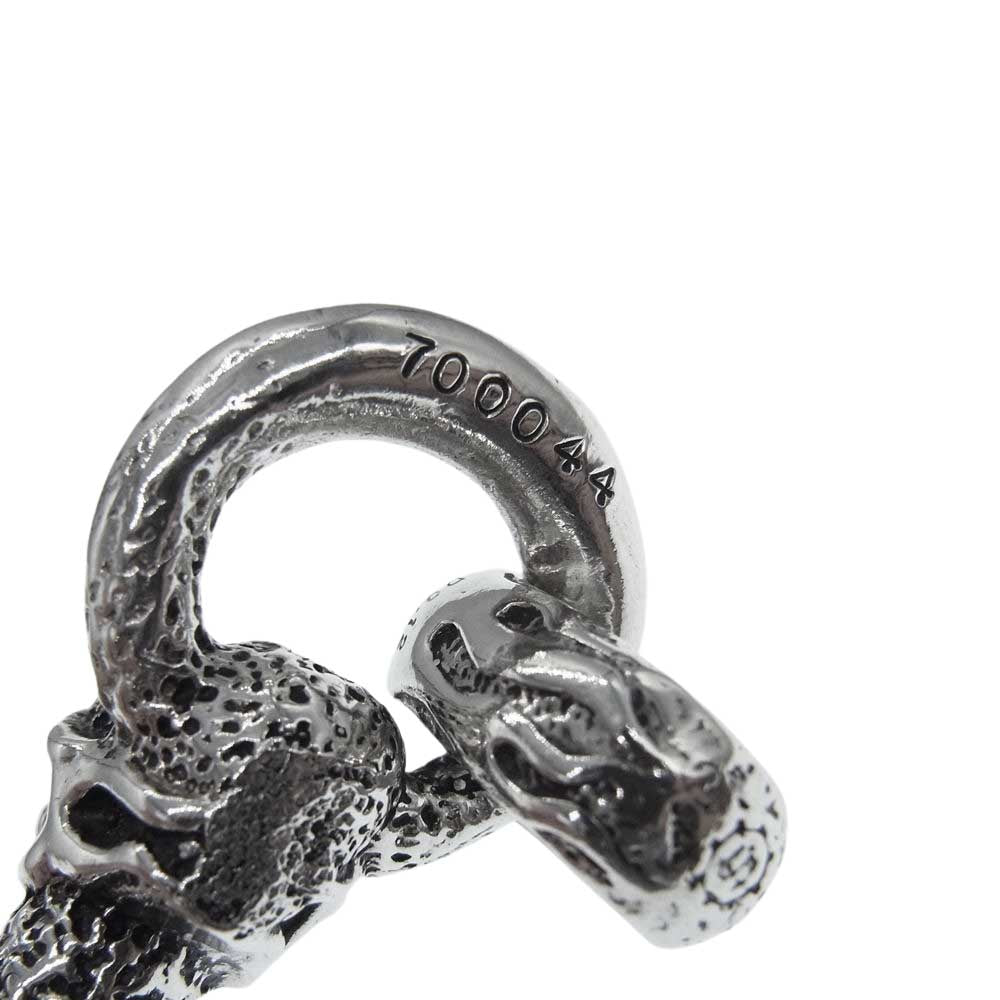 STARLIN GEAR スターリンギア ギャラ付 Flaming Skeleton Key w/dia 0.12ct ダイヤ フレーミング スケルトン キー ペンダント トップ チャーム シルバー系【中古】