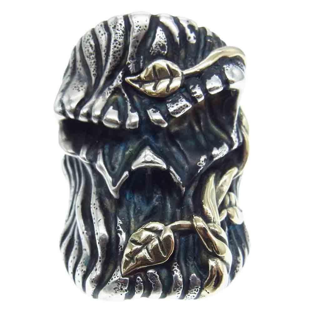 STARLIN GEAR スターリンギア ギャラ付 2019 ハロウィン 限定 ウッズマン K18 ライン リーフ シルバー リング シルバー系 22号【中古】