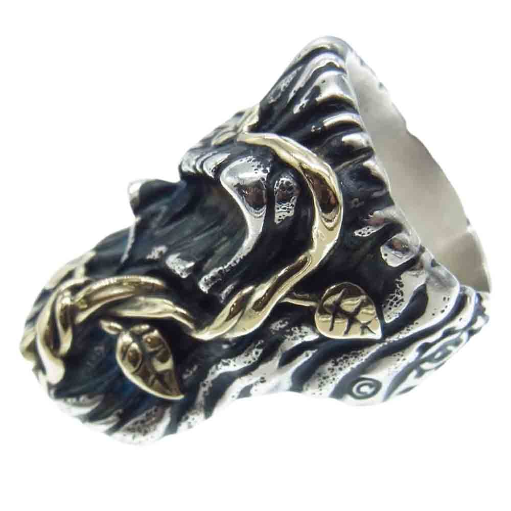 STARLIN GEAR スターリンギア ギャラ付 2019 ハロウィン 限定 ウッズマン K18 ライン リーフ シルバー リング シルバー系 22号【中古】