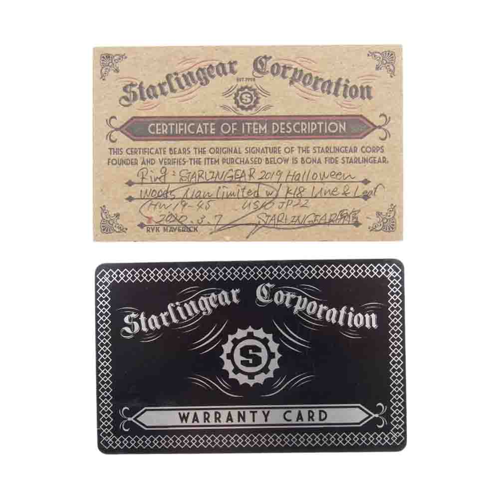 STARLIN GEAR スターリンギア ギャラ付 2019 ハロウィン 限定 ウッズマン K18 ライン リーフ シルバー リング シルバー系 22号【中古】