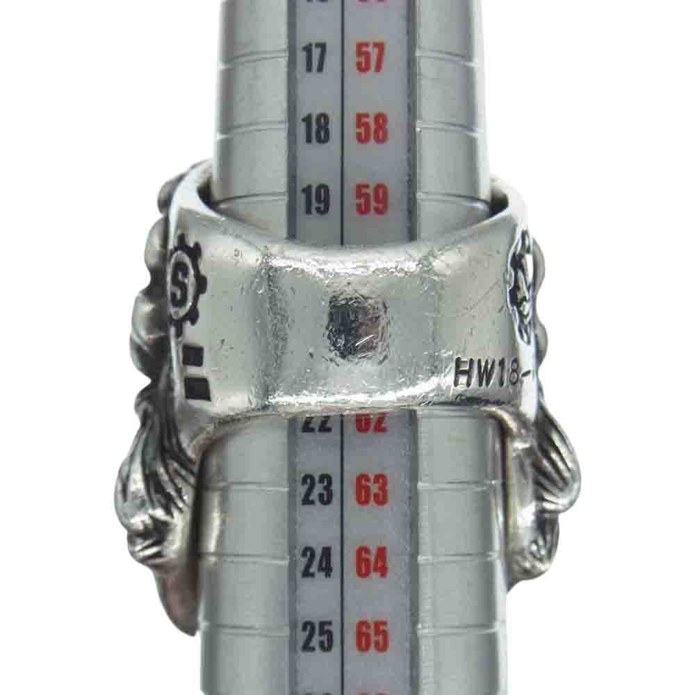 STARLIN GEAR スターリンギア ギャラ付 2018 ハロウィン 限定 オールド ホーニー デビル K22 2ファング 13レタリング シルバー リング シルバー系 21.5号【中古】