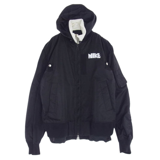 Sacai サカイ 21AW CZ4697-010 Nike NRG LAYERED JKT ナイキ ドッキング ボンバー ジャケット ブラック系 M【中古】