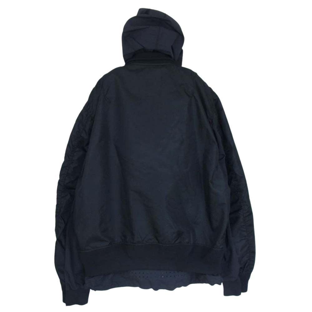Sacai サカイ 21AW CZ4697-010 Nike NRG LAYERED JKT ナイキ ドッキング ボンバー ジャケット ブラック系 M【中古】