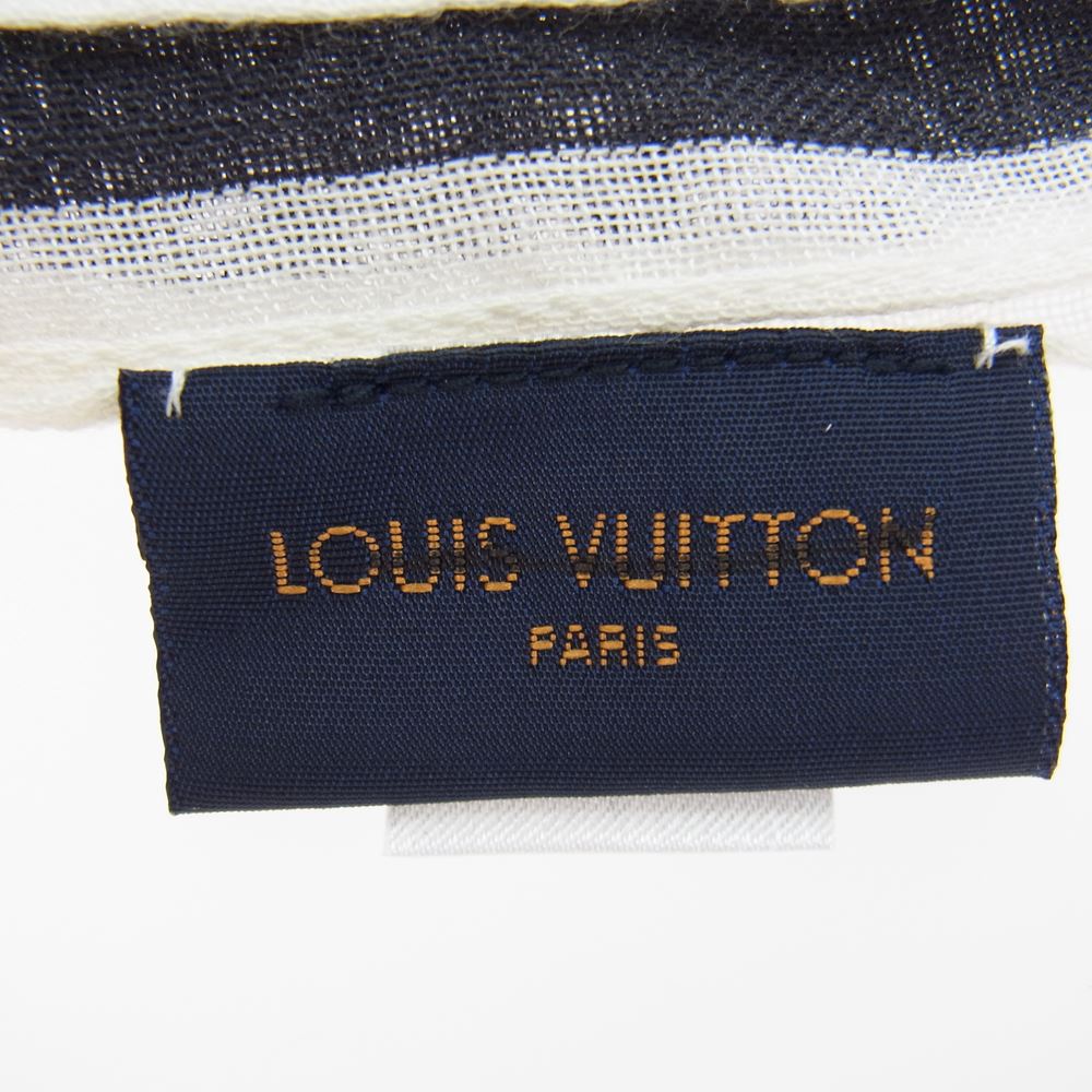 LOUIS VUITTON ルイ・ヴィトン M73476 エトール・モノグラム チェーン シルク混カシミヤ ストール ブラック系【中古】