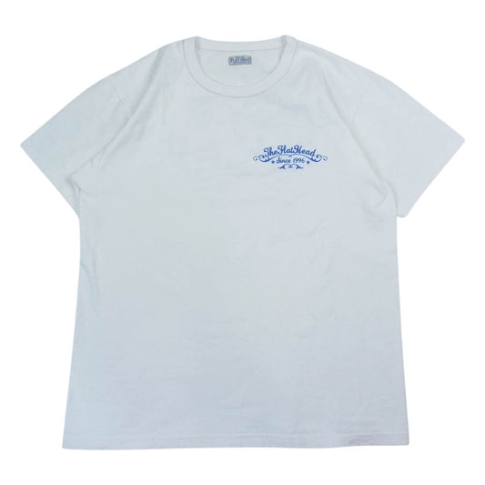 THE FLAT HEAD ザフラットヘッド ロゴ Tee Tシャツ ガールプリント ホワイト系 40【美品】【中古】