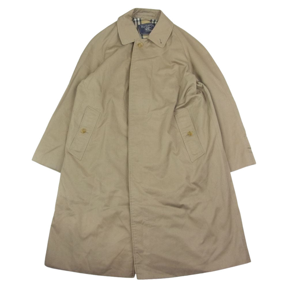 BURBERRY バーバリー 90s オールド 英国製 ステンカラーコート 裏ノバチェック ベージュ バルマカーンコート ベージュ系【中古】