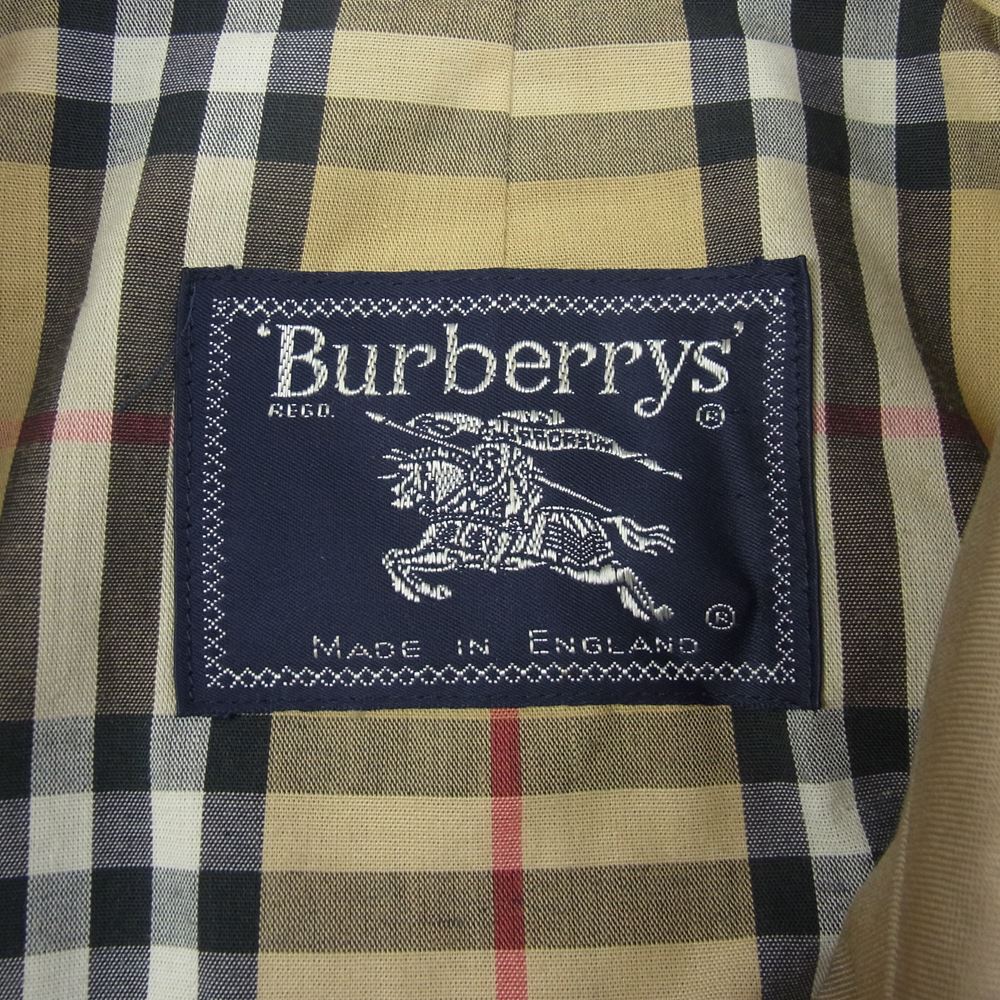 BURBERRY バーバリー 90s オールド 英国製 ステンカラーコート 裏ノバチェック ベージュ バルマカーンコート ベージュ系【中古】