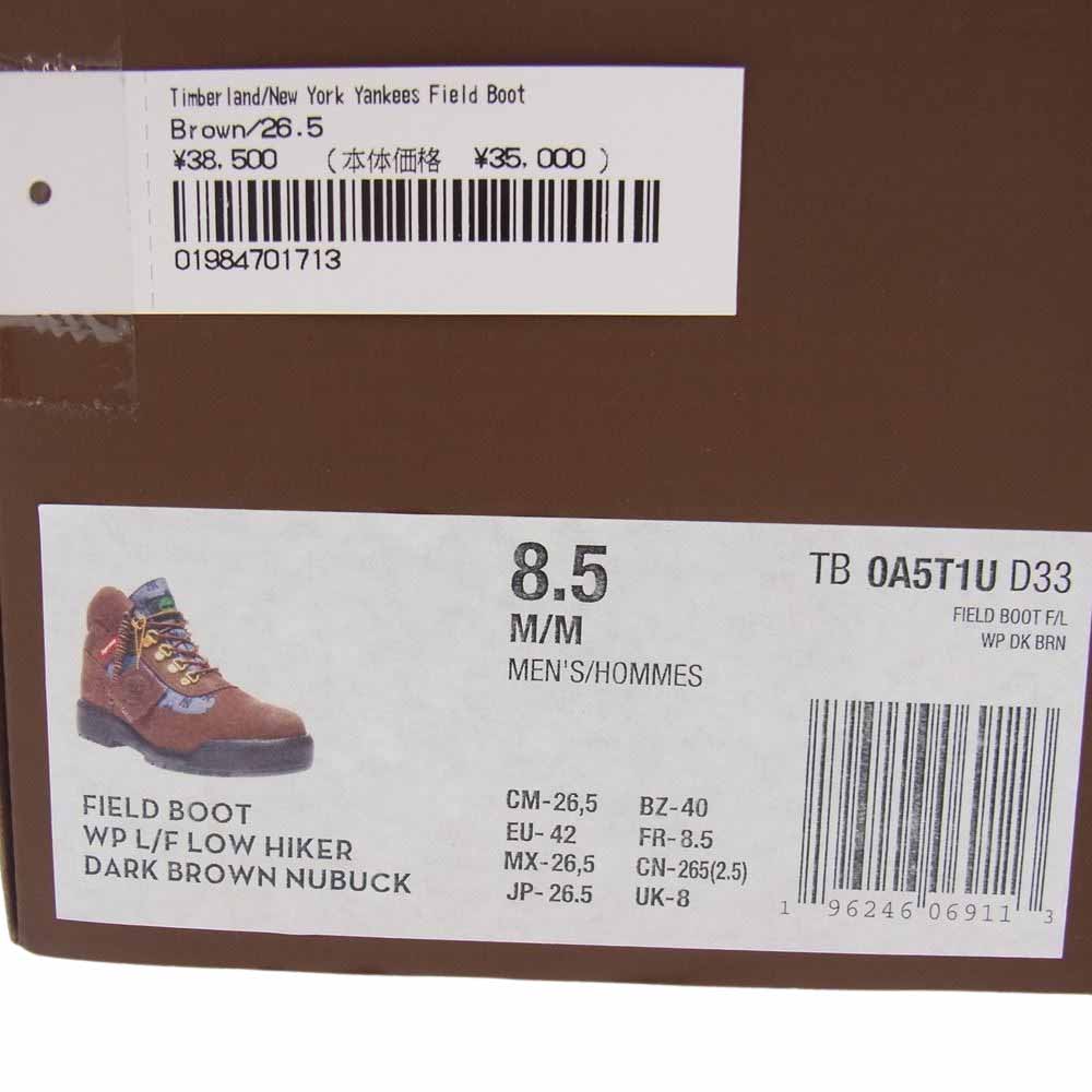 Supreme シュプリーム 21AW 21AW New York Yankees Timberland Boot ニューヨークヤンキース ティンバーランド ブーツ ブラウン系 26.5【新古品】【未使用】【中古】