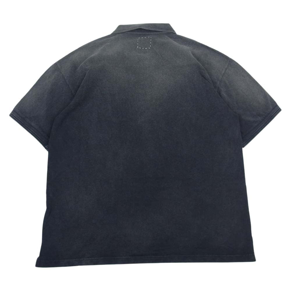 VISVIM ビズビム 0123105010021 23SS JUMBO WELLER S/S DMGD ダメージ加工 ジャンボ 半袖 ポロシャツ ブラック系 4【新古品】【未使用】【中古】