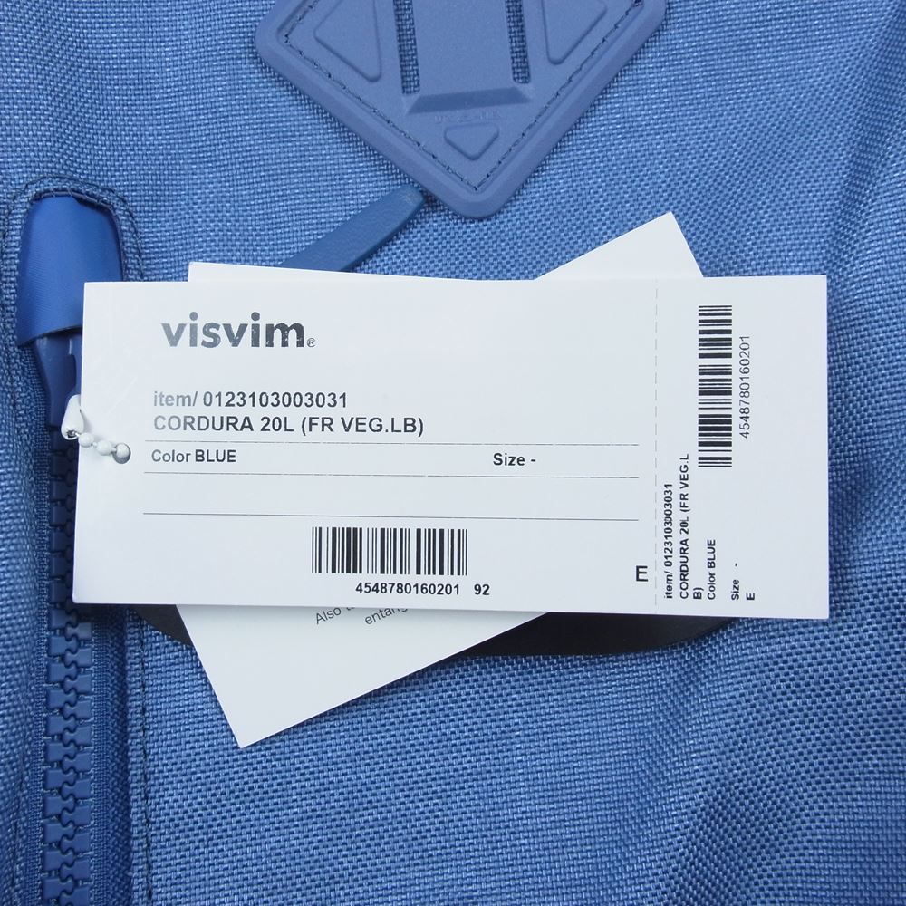 VISVIM ビズビム 0123103003031 23SS CORDURA 20L コーデュラ ナイロン レザー リュック バックパック ブルー系【新古品】【未使用】【中古】