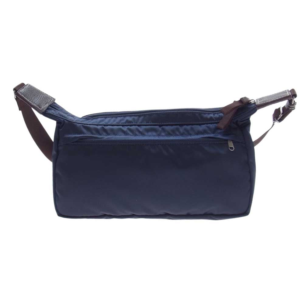 PORTER ポーター 728-08709 PLAN 2WAY SHOULDER BAG ショルダー バッグ ネイビー系 ブラウン系【中古】