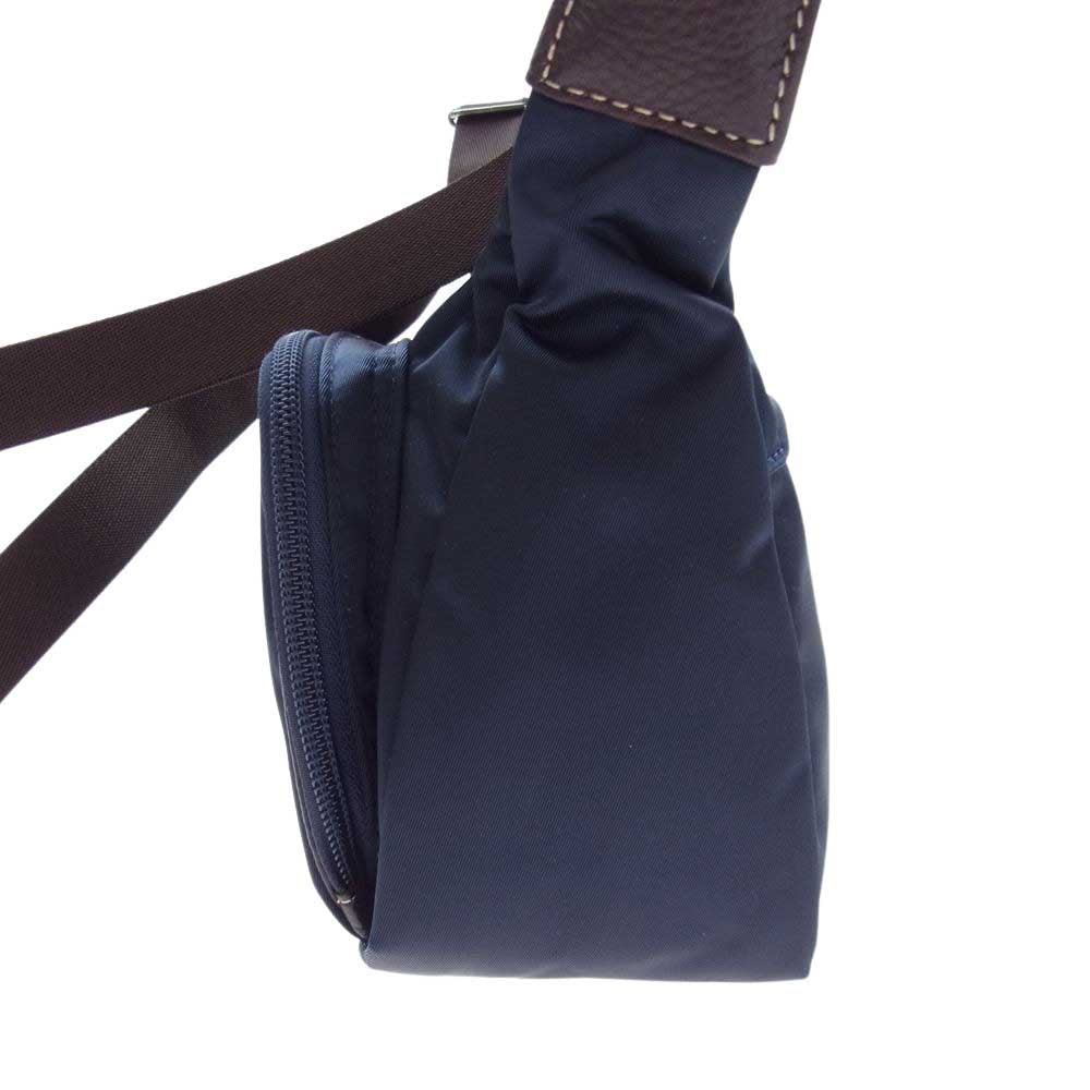 PORTER ポーター 728-08709 PLAN 2WAY SHOULDER BAG ショルダー バッグ ネイビー系 ブラウン系【中古】