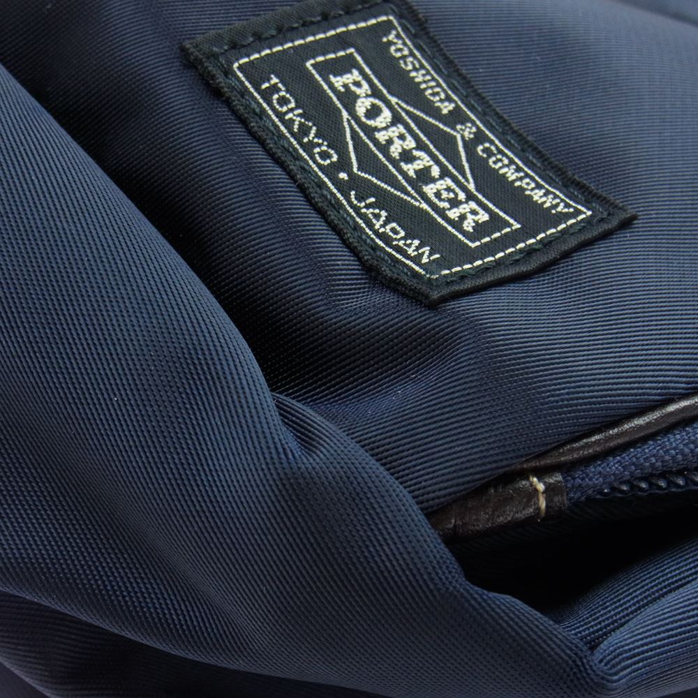 PORTER ポーター 728-08709 PLAN 2WAY SHOULDER BAG ショルダー バッグ ネイビー系 ブラウン系【中古】