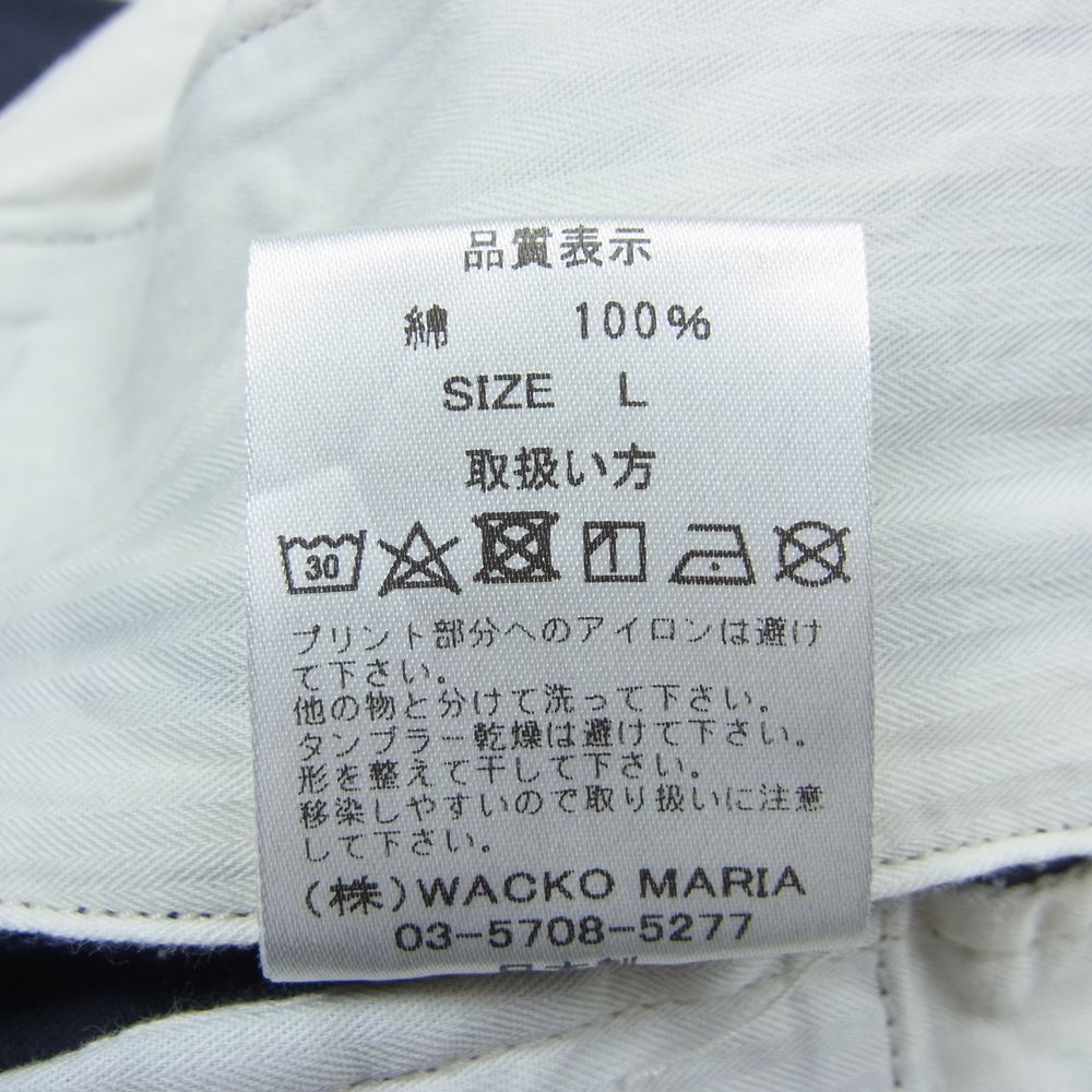 WACKO MARIA ワコマリア GP-103  チノトラウザー パンツ  ネイビー系 L【中古】