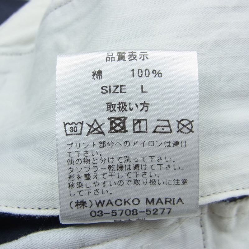 WACKO MARIA ワコマリア GP-103  チノトラウザー パンツ  ネイビー系 L【中古】