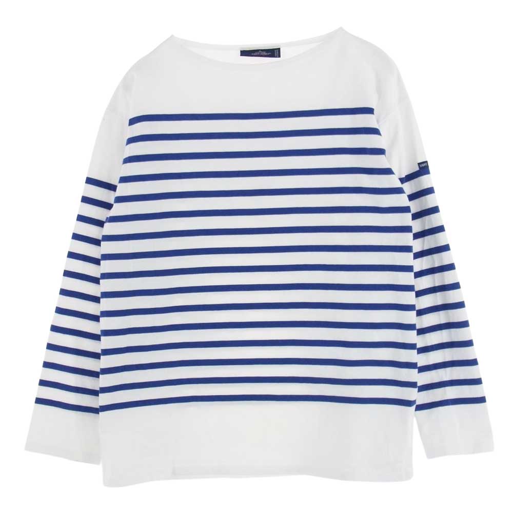 SAINT JAMES セントジェームス ボーダー バスク シャツ ホワイト系 ブルー系【中古】