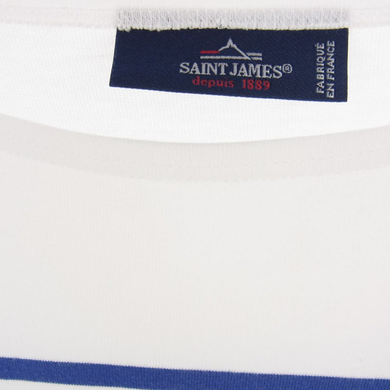 SAINT JAMES セントジェームス ボーダー バスク シャツ ホワイト系 ブルー系【中古】