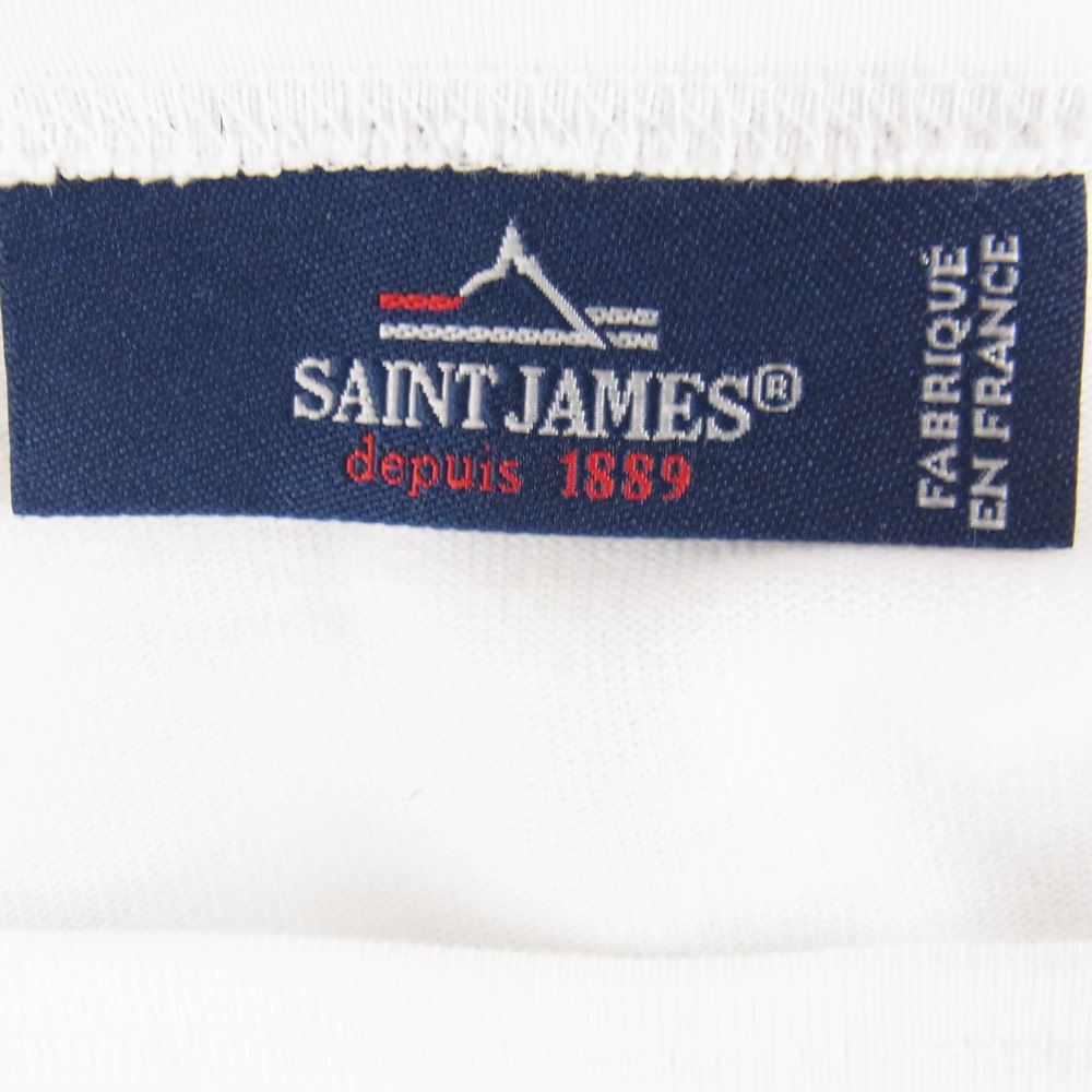 SAINT JAMES セントジェームス ボーダー バスク シャツ ホワイト系 ブルー系【中古】