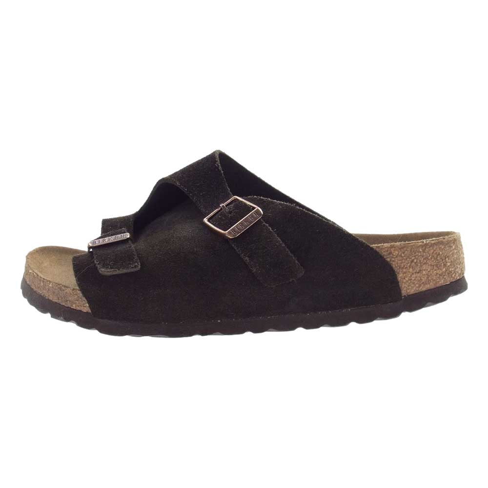 BIRKENSTOCK ビルケンシュトック 1009531 Zurich Soft Footbed チューリッヒ ソフトフットベッド スエードレザー サンダル ブラウン系 39【中古】