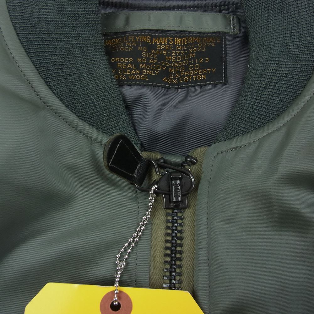 The REAL McCOY'S ザリアルマッコイズ MJ21109 TYPE MA-1 REAL McCOY MFG. CO. フライト ジャケット カーキ系 M【中古】