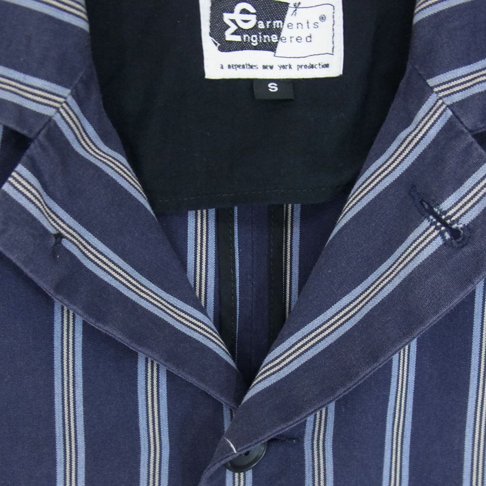 Engineered Garments エンジニアードガーメンツ ストライプ テーラード ジャケット ネイビー系 S【中古】