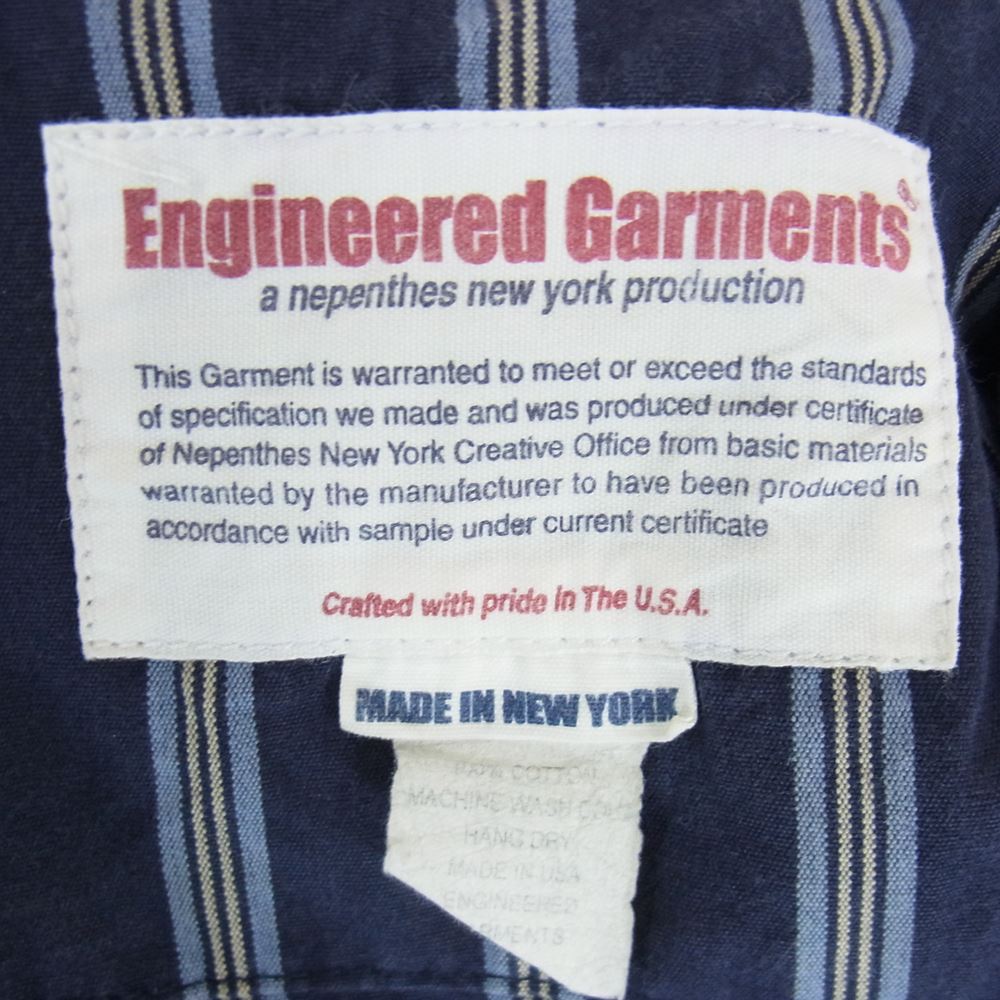 Engineered Garments エンジニアードガーメンツ ストライプ テーラード ジャケット ネイビー系 S【中古】
