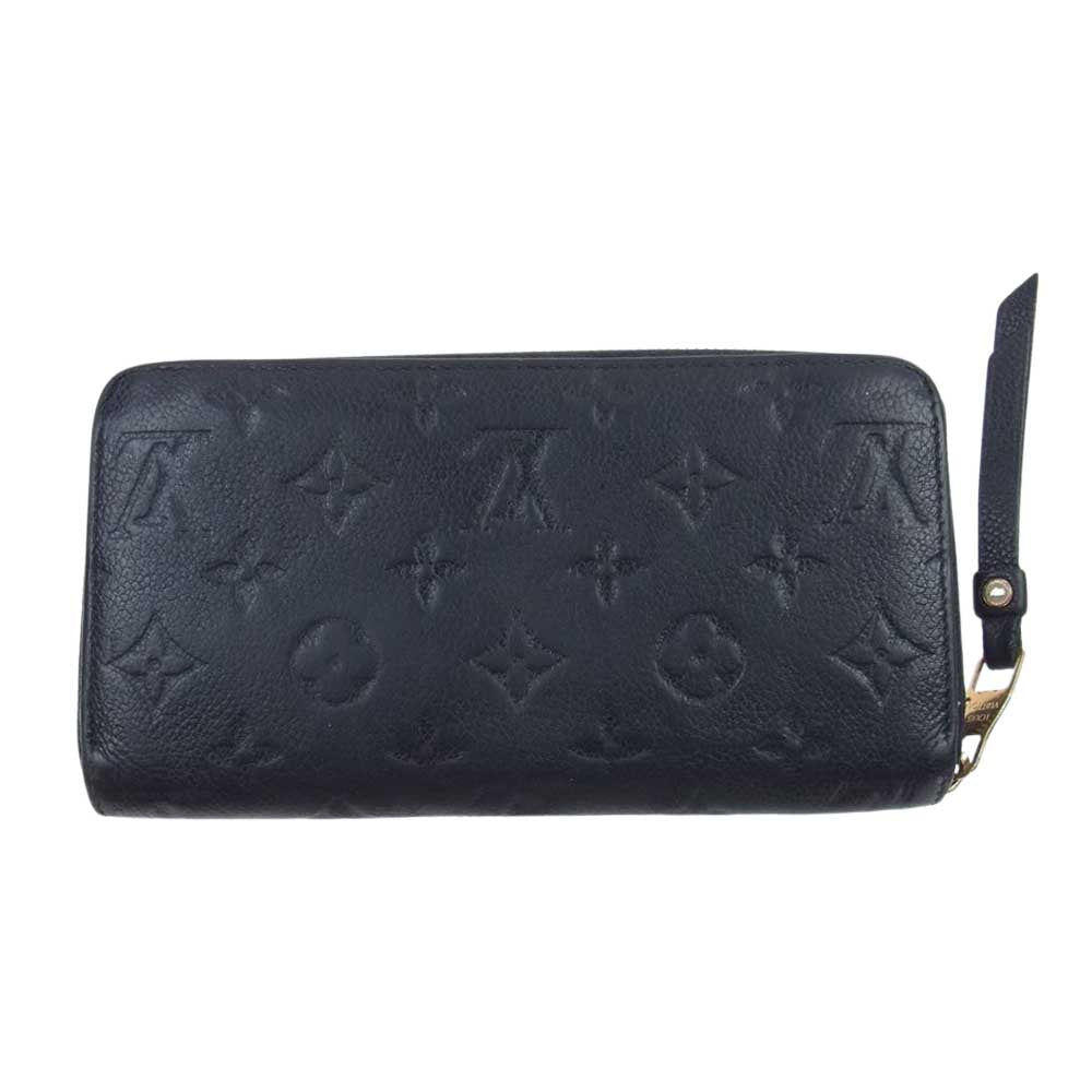 LOUIS VUITTON ルイ・ヴィトン M61864 モノグラム・アンプラント ジッピー ウォレット ノワール ブラック系【中古】