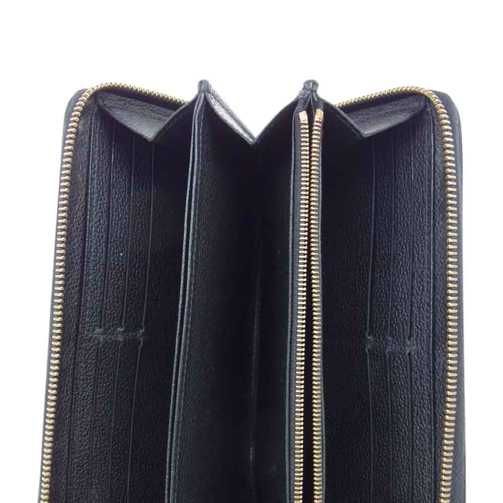 LOUIS VUITTON ルイ・ヴィトン M61864 モノグラム・アンプラント ジッピー ウォレット ノワール ブラック系【中古】
