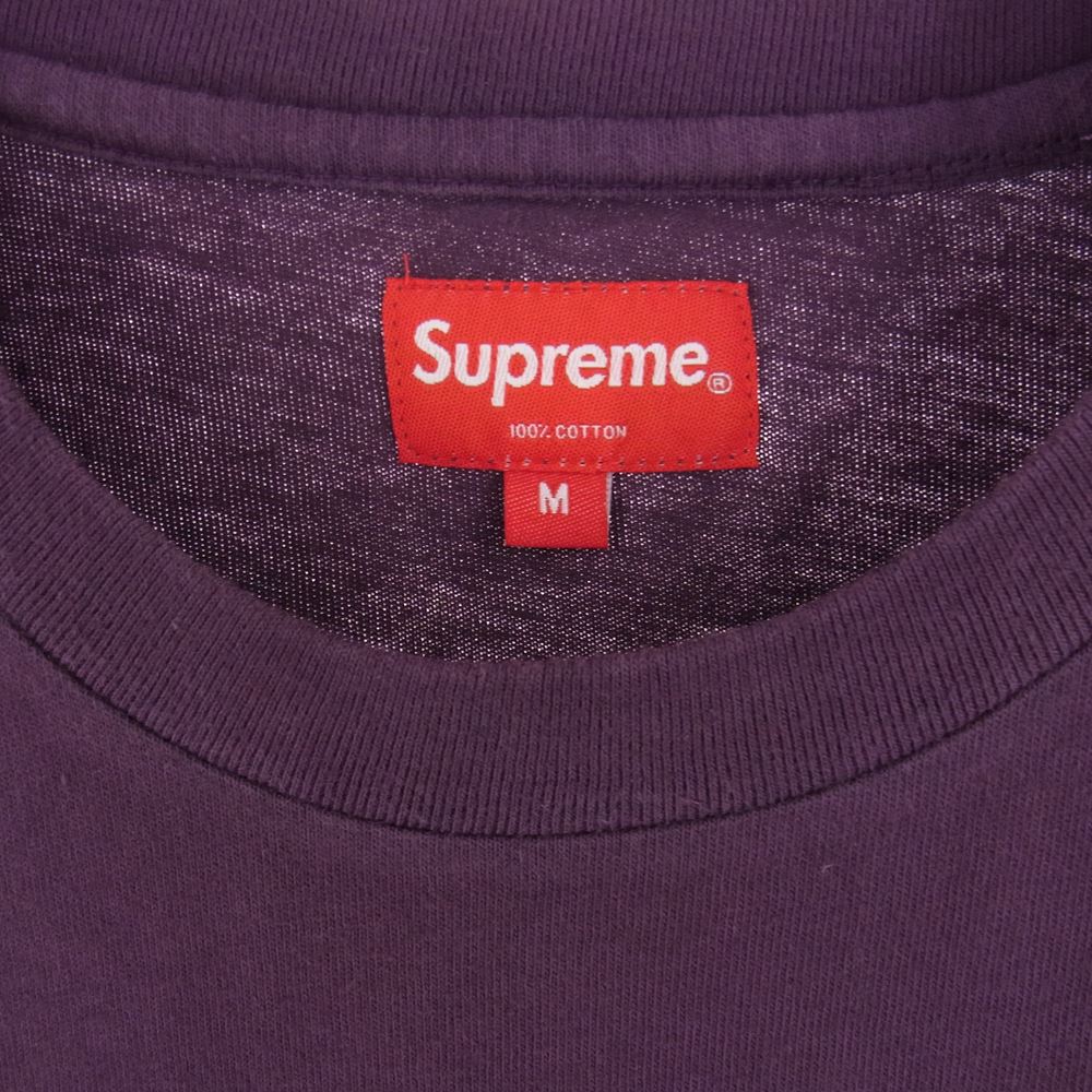 Supreme シュプリーム 21AW Embossed Vines S/S Top エンボス バインズ ロゴ 半袖 Tシャツ パープル系 M【美品】【中古】