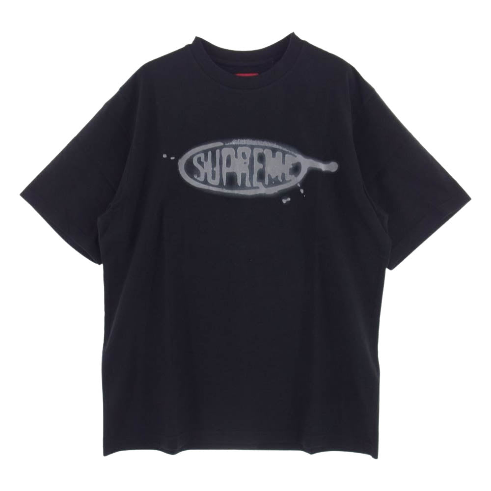Supreme シュプリーム 22SS Ink Blot S/S Top インク ブロット オーバル ロゴ 半袖 Tシャツ ブラック系 M【極上美品】【中古】