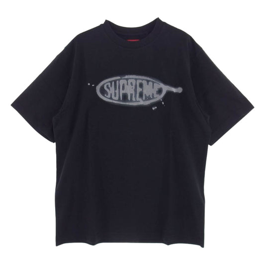 Supreme シュプリーム 22SS Ink Blot S/S Top インク ブロット オーバル ロゴ 半袖 Tシャツ ブラック系 M【極上美品】【中古】