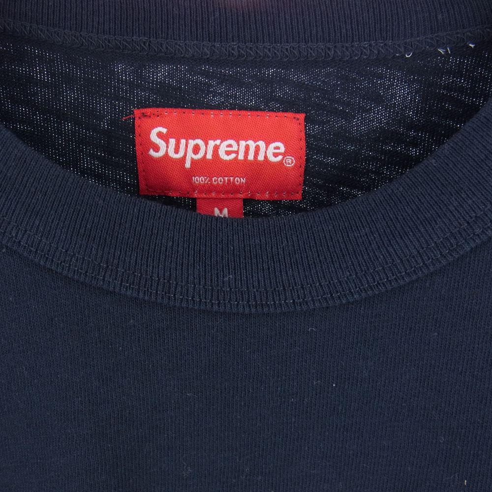 Supreme シュプリーム 18AW Nouveau Logo Tee ヌーボ 刺繍 半袖 Tシャツ ネイビー系 M【新古品】【未使用】【中古】