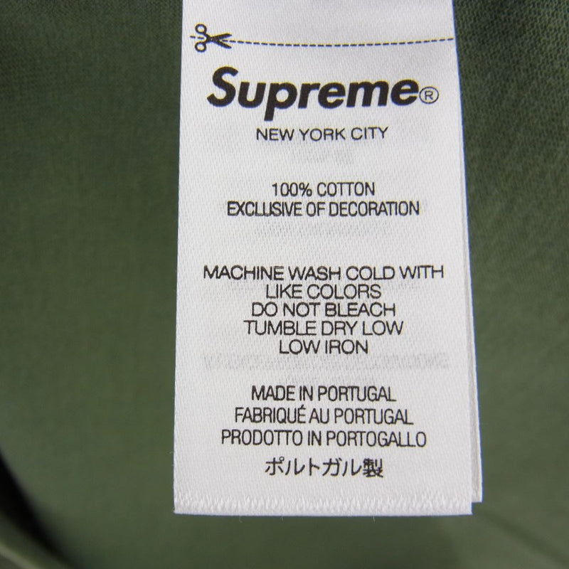 Supreme シュプリーム 22SS Acid Wash S/S Top 刺繍ロゴ 半袖 Tシャツ  カーキ系 M【新古品】【未使用】【中古】
