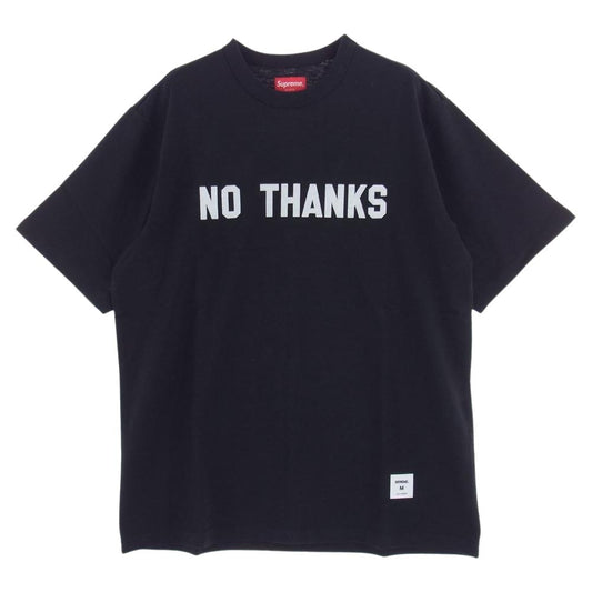Supreme シュプリーム 21AW  No Thanks S/S Top ノーサンクス 半袖 Tシャツ  ブラック系 M【極上美品】【中古】